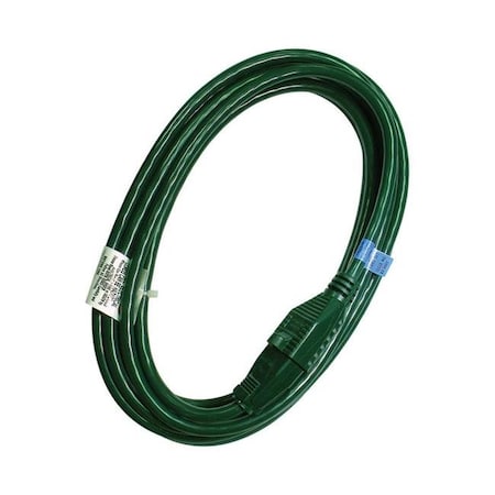 Projex Extension Cord, 16 AWG, Indoor/Outdoor, 16/3, 1 Outlets, Green, PVC, 25 ft 3525748